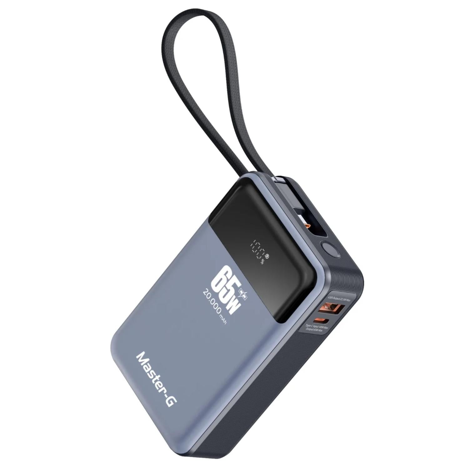 Master G - Powerbank Cargador Portatil 20000mah 65w Ucp20pd65