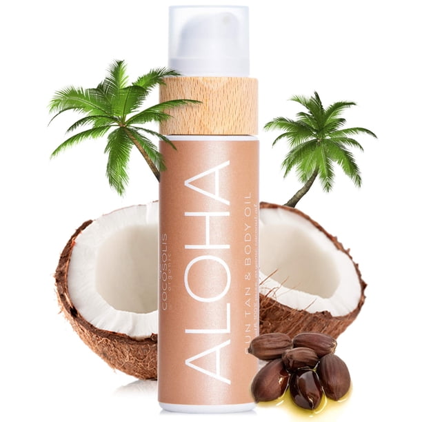 Aceite bronceador para rostro y cuerpo COCOSOLIS ALOHA, acelerador del bronceado, 110 ml