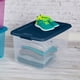 thumbnail image 5 of Caja de almacenamiento Sterilite de 64 cuartos, grande, transparente, apilable, azul, 5 of 9