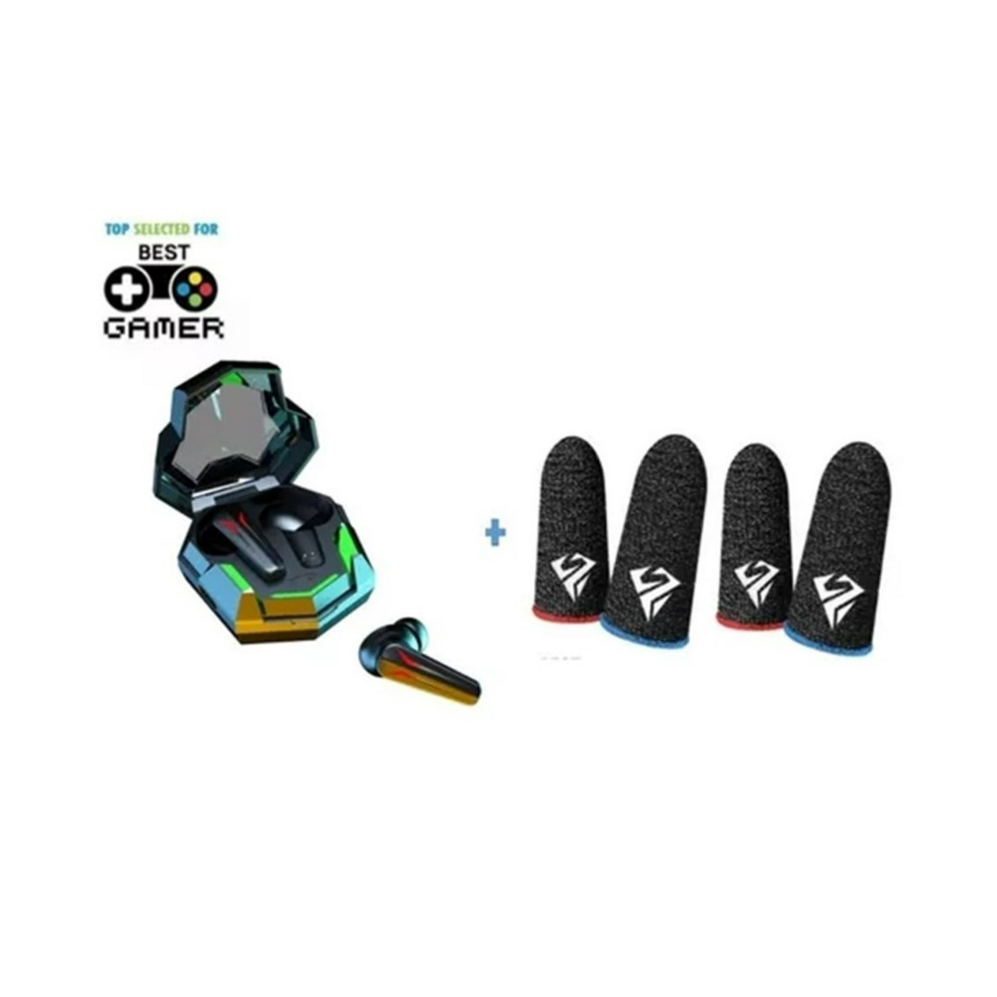 Genérico - Pack 4 Dedales Fundas Para Dedos + Audifonos Gamer Pugb Cod