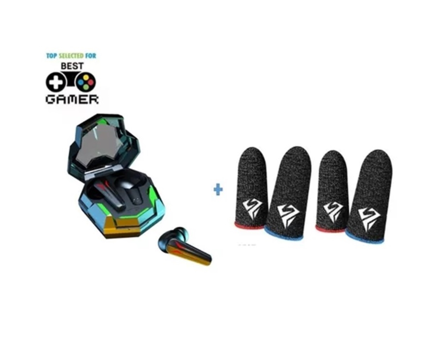 Genérico - Pack 4 Dedales Fundas Para Dedos + Audifonos Gamer Pugb Cod