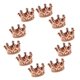 thumbnail image 3 of 10 piezas mini cuentas de encantos de la corona para los hallazgos de joyas que hacen 6 x 11 mm de oro rosa, 3 of 5