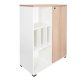 thumbnail image 2 of Gabinete Medio con Librero 1 Puerta Natura/Blanco, 2 of 2