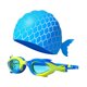 thumbnail image 1 of Gafas De Natación De Sirena Con Gorro Ajustables Para Ni?os Y Ni?as Color Azul Y Amarillo, 1 of 5