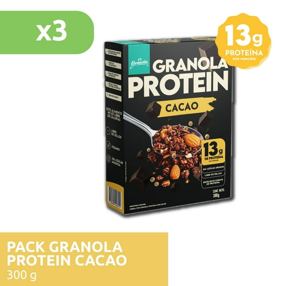 Granola Protein Cacao 300g Pack 3 Unidades