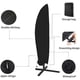 thumbnail image 2 of Funda para sombrilla voladiza de patio de 2,7 a 4 m, 210 D, impermeable, para exteriores, con cremallera, tamaño grande, color negro, 2 of 8
