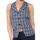 thumbnail image 1 of Jess by Meiko Top de Chaleco sin Mangas con Cuello Halter a Cuadros para Mujer Negro y Blanco M, 1 of 6