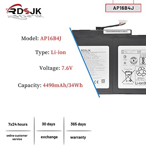 Batería Rdsj AP16B4J 2ICP4/78/104 Acer Aspire Switch Alpha 12 SA5-271