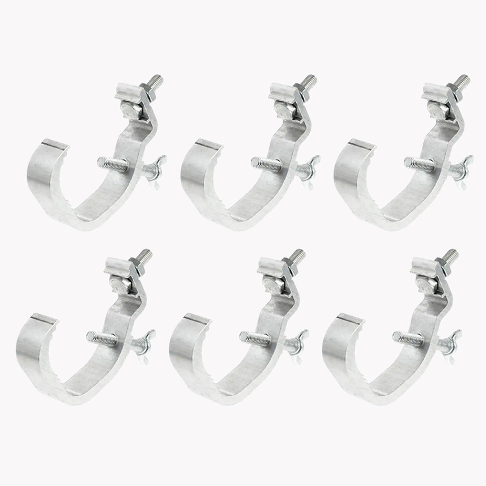 Magideal - Abrazadera De Luz De Escenario De 6 Piezas, Abrazadera De Aleación De Aluminio, Abrazadera De Gancho De Escenario Resistente De Liberación Rápida Para