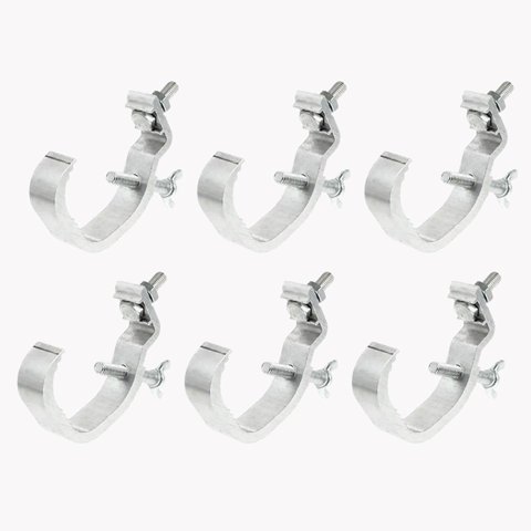Magideal - Abrazadera De Luz De Escenario De 6 Piezas, Abrazadera De Aleación De Aluminio, Abrazadera De Gancho De Escenario Resistente De Liberación Rápida Para