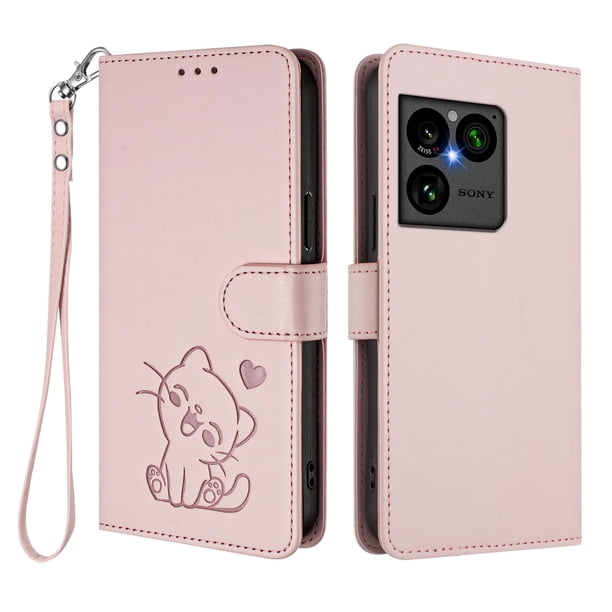 Carcasa Billetera de Cuero Sintético para Sony Xperia 1 VIII, Rosa