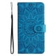 thumbnail image 5 of Funda tipo cartera FOXDOCK para OPPO Reno 14F 5G , diseño girasol en relieve, cuero PU, cierre magnético, soporte y tarjetero, 5 of 5