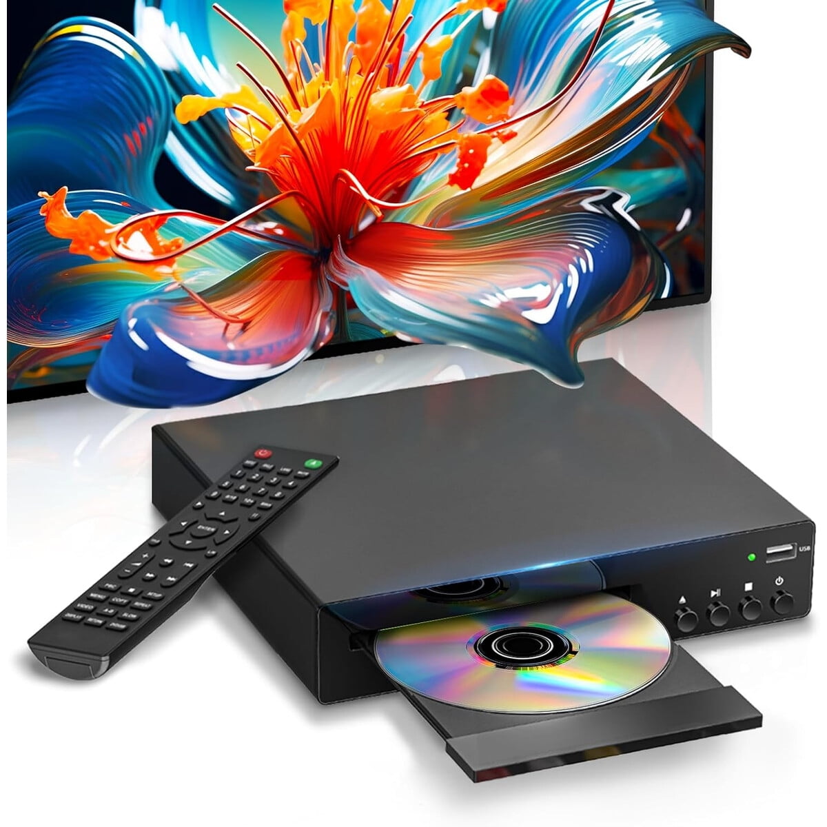 Reproductor Dvd Shiwakoto Hdmi 1080p Usb Región Libre Negro