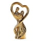 thumbnail image 2 of Figura De Pareja De Cerámica, Adorno Del Día De San Valentín Para Gabinete, Estante Para Chimenea, Dorado, 2 of 3