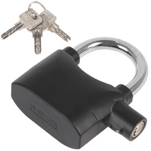 Movi - Candado Con Alarma De Seguridad Alarmlock Y 3 Llaves Metálicas