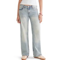 Jean Aeropostale De Talle Bajo, Holgado, Pierna Ancha, Lavado Medio, 18 S
