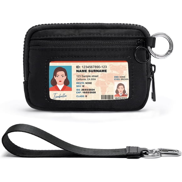 Billetera monedero YDF con ventana para identificación