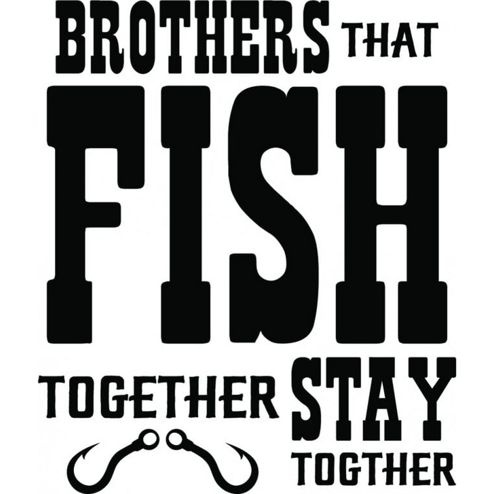 Rienda Libre Graphics - Decomural Brothers That Fish Together Fishing Ws-41395