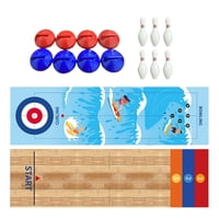 Ioensy - Juego De Bolos De Mesa, Tejo Y Curling Para Fiestas, Viajes, Interiores Y Exteriores, Bolas De Curling De 30 Mm