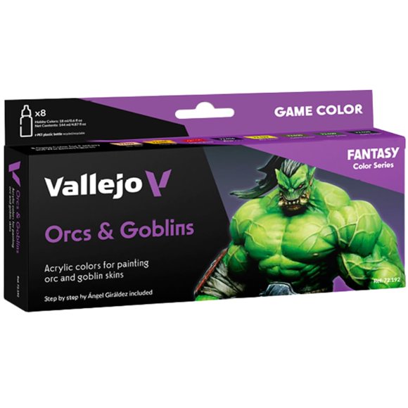 Set de Pintura Vallejo Orcs & Goblins 8 × 18 ml Acabado Mate