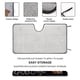 thumbnail image 2 of Buenos Presagios Parasol para Parabrisas Delantero Protector Plegable, Visera Solar para Auto Bloquea Rayos UV Mantiene tu Vehículo Fresco 130cm*70cm, 2 of 6
