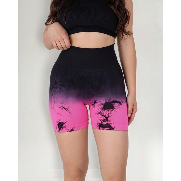 Calza Corta Mujer Tie Dye Degrade Efecto Push Up