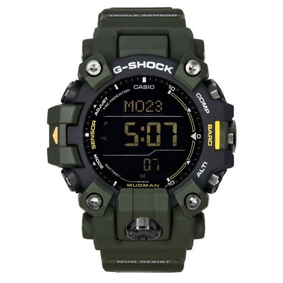 Reloj Casio G-Shock Mudman Master Of G-Land Correa De Resina Verde Digital Solar Gw-9500-3 200M Reloj Para Hombre