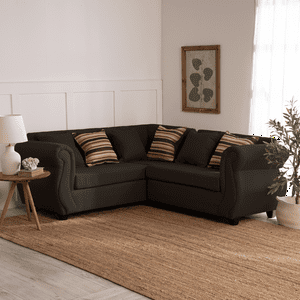 Deco Outlet - Seccional New Milan 3.2 Tela Chocolate