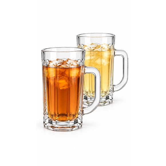 2 Vasos Vidrio Cerveza Asa 400ml Transparente Shoperos