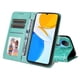 thumbnail image 2 of Funda tipo cartera FOXDOCK para Honor X7 , diseño girasol en relieve, cuero PU, cierre magnético, soporte y tarjetero, 2 of 5