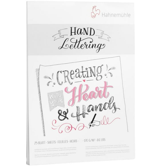 Block Hand Lettering Hahnemuhle 170gr 25hjs A4 21x29cm