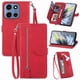 thumbnail image 1 of Para Motorola Moto G Power 2026 Funda de 6.8 Pulgadas, Billetera para Mujer Hombres, Duradera de Cuero PU Magnética con Tapa, Correa de Cordón, Correa de Muñeca con Cierre, Tarjetero, Billetera,, 1 of 10