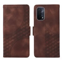 Carcasa Foxdock Oppo A74 5G De Cuero Pu, Diseño Acolchado Clásico, Protección Contra Caídas Y Rayones