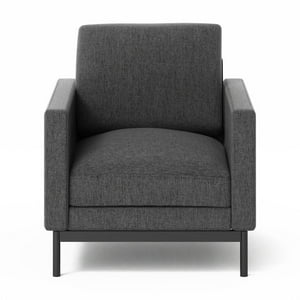 Zinus - Sofá Logan 1 Cuerpo Gris Oscuro