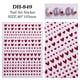 thumbnail image 1 of Xiao Hua Stickers de Uñas DIY -10 Hojas, Stickers Planas con Diseño de Patrón en Forma de Corazón, Accesorios de Stickers de Uñas DIY Autoadhesivas, Rojo Oscuro, 1 of 4
