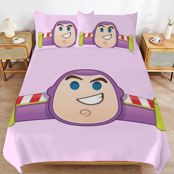 Lightyear Cartoon Bedding Sets Ultra Soft Skin-Friendly Duvet Cover 3 Piece, Cute Comforter Cover Bed Set for Boys Girls Kids