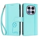 thumbnail image 3 of Funda Cartera Trébol para Xiaomi Poco X7 5G con Ranuras Tarjetas y Carga Inalámbrica Verde menta, 3 of 6