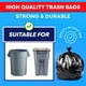 thumbnail image 2 of Bolsas de basura Tasker 240-246L, 64-65 galones con amarres, 50 bolsas, negras, 2 of 9