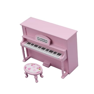 Bothyi - Modelo De Piano En Miniatura 1/12 Con Silla, Adornos Para Muebles De Casa De Muñecas