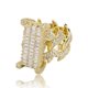 thumbnail image 1 of Anillos de Moda de Lujo con Brillo Estilo Punky de Rapero para Hombre Chapados en Oro de 14K Brillantes con Acabado Helado Hip Hop Zirconia Cúbica Anillos de Compromiso para Hombre, 1 of 7