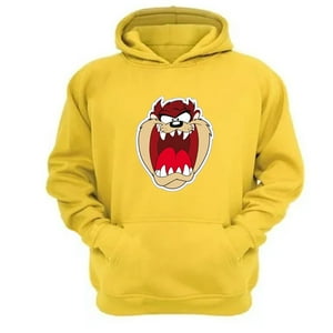 Genérico - Polerón Canguro Taz Con Capucha Amarillo Talla Xl Unisex