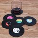thumbnail image 3 of Juego de 6 posavasos retro con diseño de disco de vinilo para bebidas: protege el escritorio y evita daños en los muebles., 3 of 8