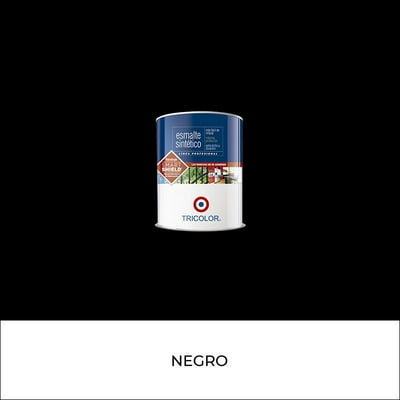 Esmalte Sintético Tricolor Negro 1/4 Gl