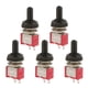 thumbnail image 1 of 5 X Mini Interruptor De Palanca Pequeño De Encendido/apagado + Cubierta Impermeable 2P Rojo, 1 of 3
