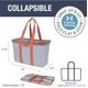 thumbnail image 2 of Bolsa de mano CleverMade plegable LUXE Rose Herringbone 30 L, 2 of 7