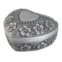 Ioensy - Caja De Anillo De Joyería En Forma De Corazón Retro Regalo De Boda Para Mujeres Amigas De Navidad