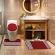 thumbnail image 2 of Alfombra De Baño Set Rojo 50 x 75, 2 of 6