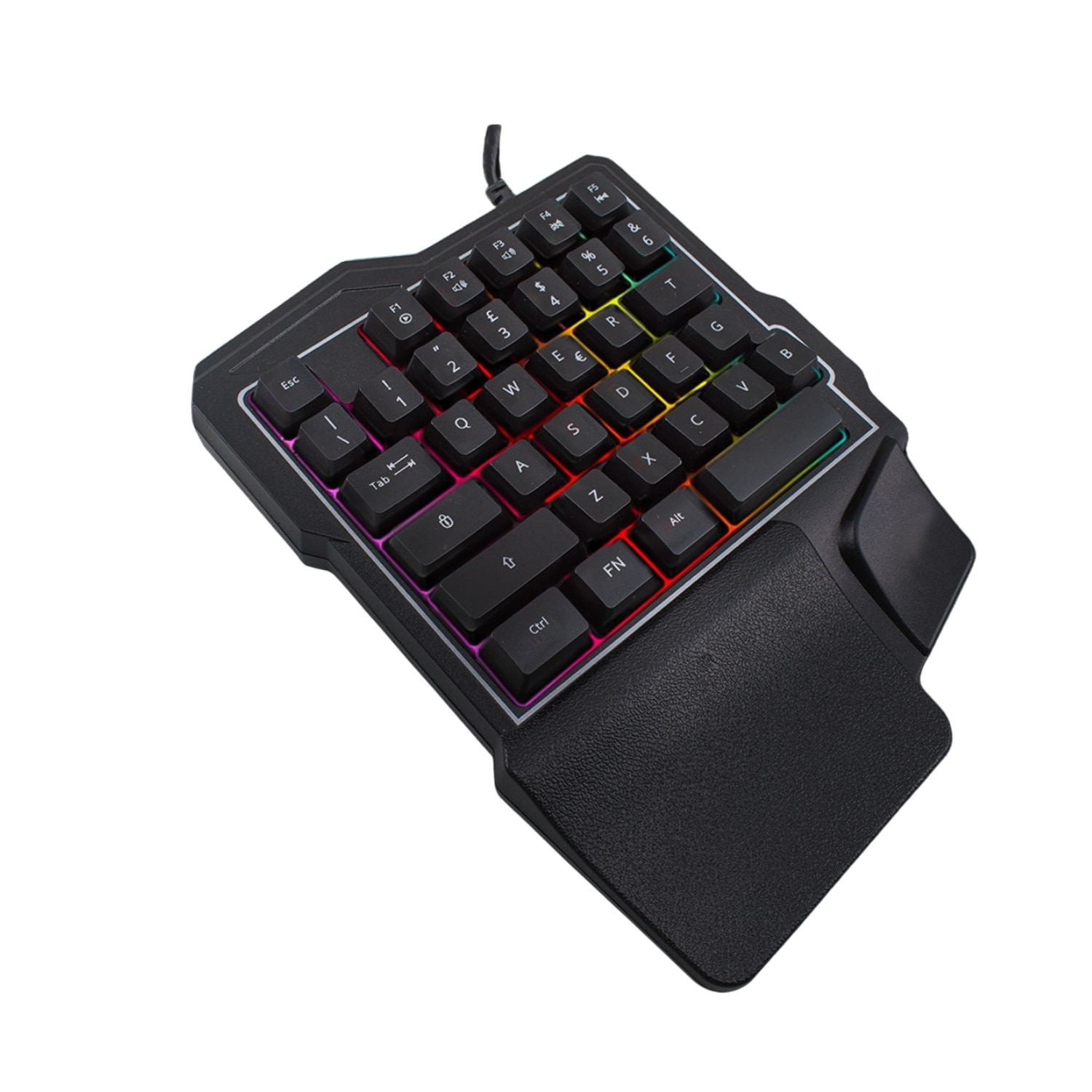 Disparo - Teclado Game Una Mano Mini Keyboard Rgb 35 Teclas Ergonomico