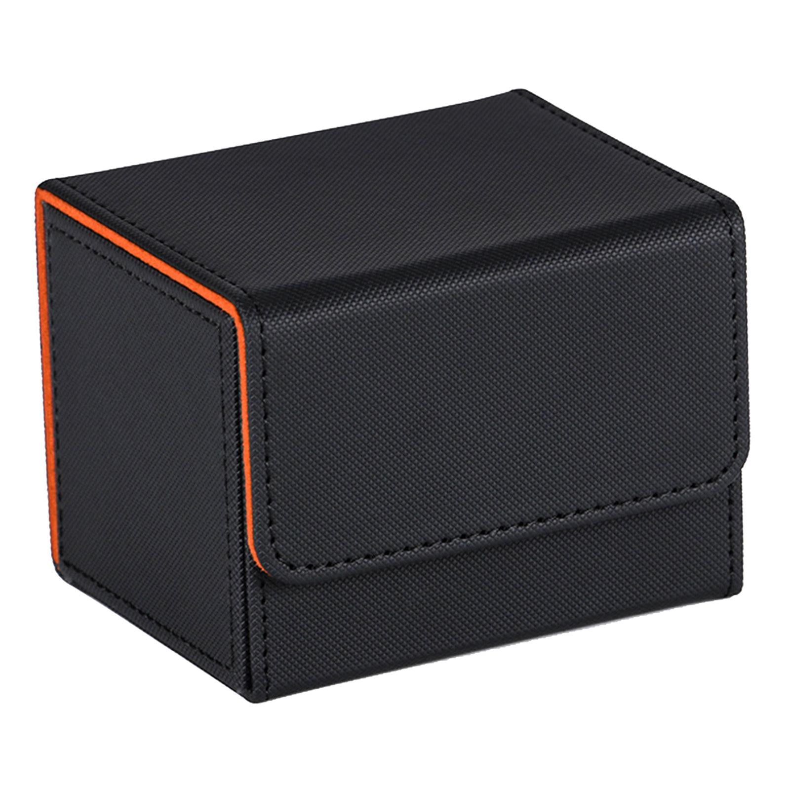 Ioensy - Trading Card Deck Box Almacenamiento Dados Durable Tarjeta Protectora Funda Para Tarjetas Estuche Naranja