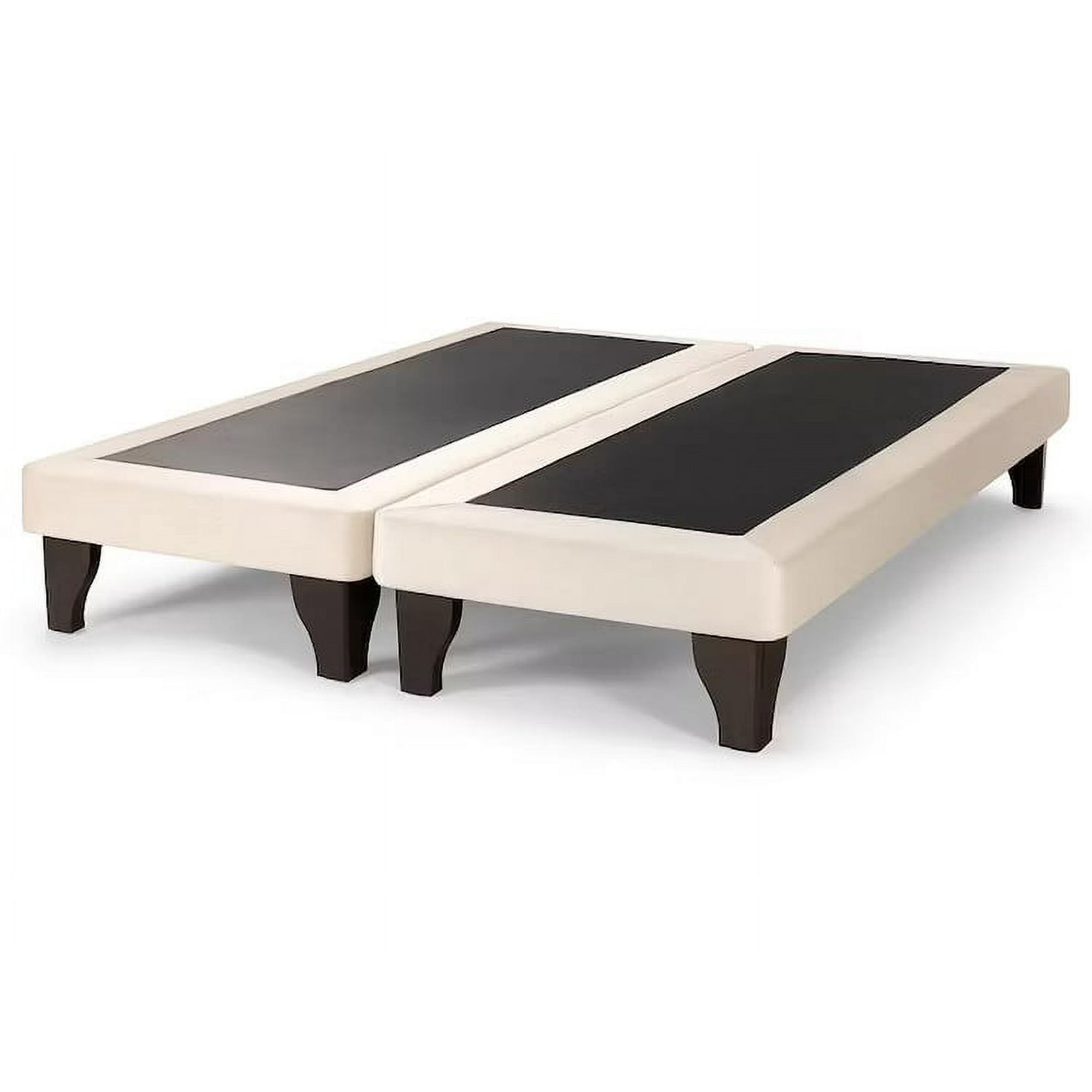 Base De Cama Europea 2 Plazas Felpa Beige